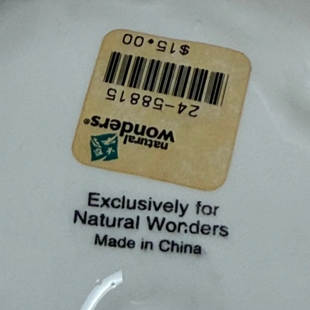Vintage Natural Wonders Ceramic‎ Dog Bowl Dish Novelty Puppy Decor